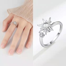 Cross-Border Best Selling Rotating Ring Lettering Adjustable Relief Anxiety Opening